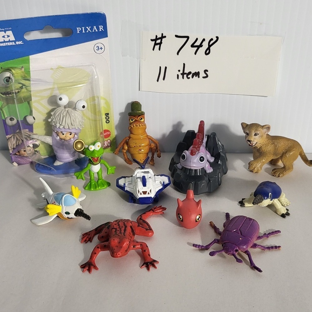 Disney Pixar Monsters Inc Boo Figure & 10 Toys Lot Figures Cake Toppers